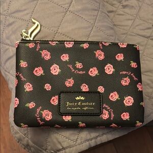 Juicy Couture Black and Pink Floral Women's Bag